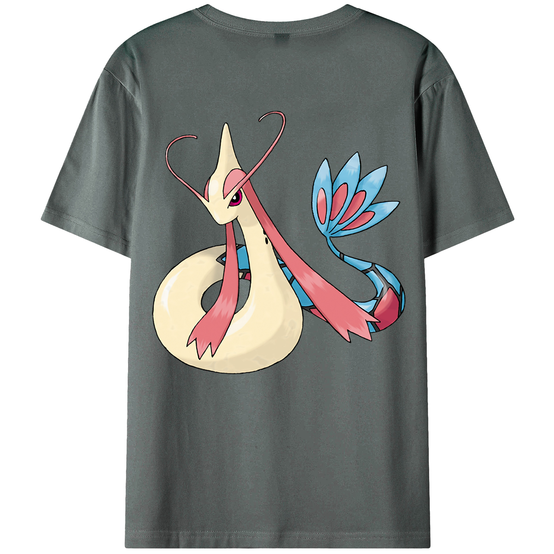 （画像用） ポケットモンスター Pokémon 綿100％ メンズ半袖Tシャツ（バックプリント） 通気性